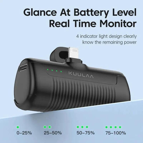 Mandotos Mini Power Bank 4500mAh portable charger with USB port, compact design for on-the-go device charging