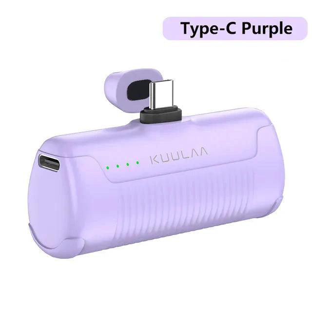 Mandotos Mini Power Bank 4500mAh compact portable charger with USB port for charging devices.