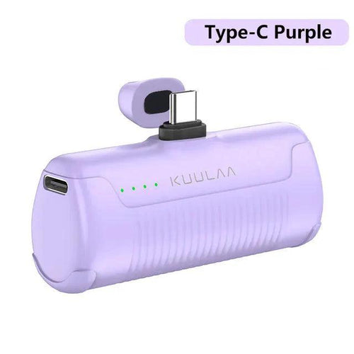 Mandotos Mini Power Bank 4500mAh compact portable charger with USB port for charging devices.