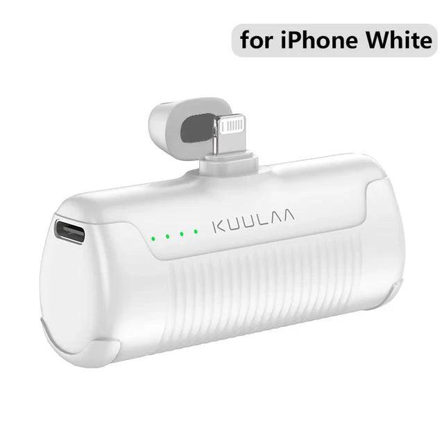 Mandotos Mini Power Bank 4500mAh compact portable charger with USB port for charging devices on the go