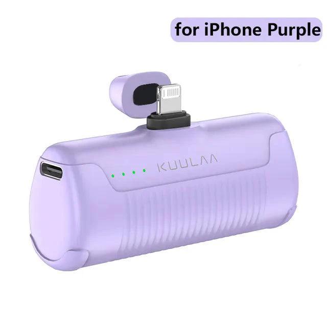 Mandotos Mini Power Bank 4500mAh compact portable charger with USB port for smartphones and devices.