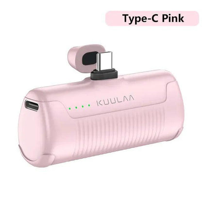 Mandotos Mini Power Bank 4500mAh portable charger with USB port for smartphone and device charging.