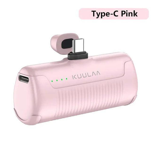 Mandotos Mini Power Bank 4500mAh portable charger with USB port for smartphone and device charging.