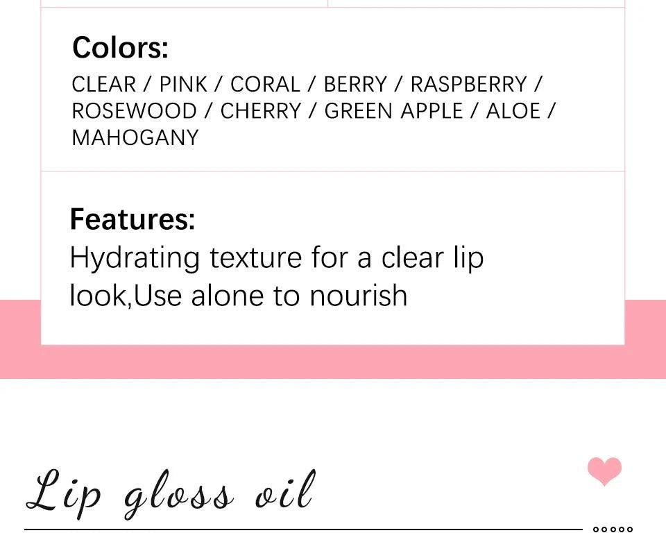 Mandotos moisturizing lip balm oil with plumping and exfoliating lip gloss in a clear container, showcasing glossy finish and smooth texture.