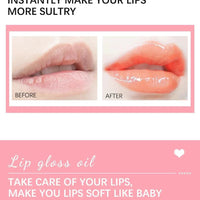 Mandotos moisturizing lip balm oil with plumping and exfoliating lip gloss, featuring sleek packaging and a smooth, glossy finish.