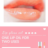 Mandotos moisturizing lip balm oil with plumping and exfoliating lip gloss, shown in a sleek tube on a neutral background.