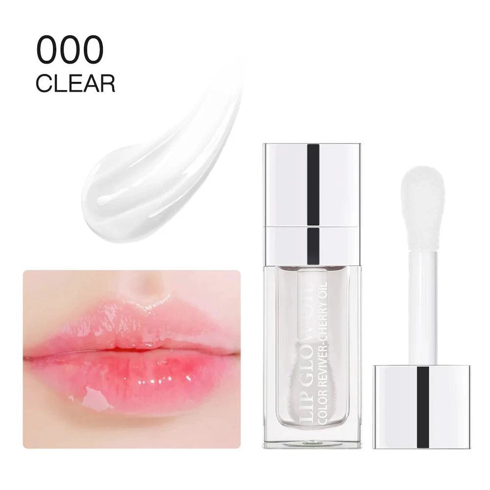 Mandotos moisturizing lip balm oil and plumping exfoliating lip gloss, featuring smooth, glossy lips with a hint of shine and hydration.