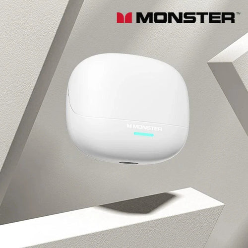 Mandotos Monster MQT52 wireless Bluetooth 5.4 earphones with long battery life, gaming headset with stereo sound and built-in mic.