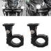 MANDOTOS motorcycle crash bars with foglight mounting brackets and highway light clamps for motorbikes and driving lights.