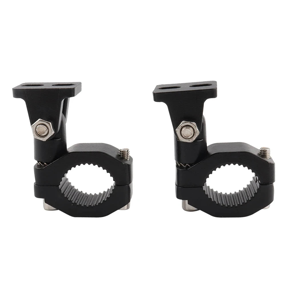 Mandotos motorcycle crash bars with foglight mounting bracket and highway bar for driving lights and spotlight installation.