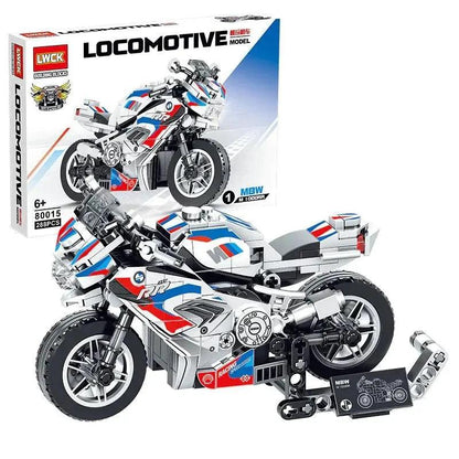 Mandotos motorcycle model educational toy with detailed plastic construction, perfect for kids learning about motorcycles.