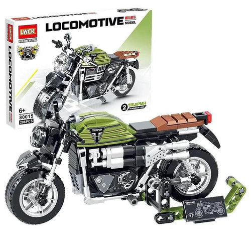Mandotos motorcycle model educational toy with detailed plastic motorcycle replica, ideal for learning and display.