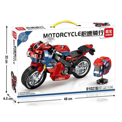 Mandotos motorcycle model educational toy with detailed plastic motorcycle replica for learning and play.