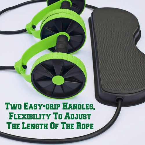 Mandotos multi-function puller abdominal muscle wheel and fitness roller for core workouts and muscle toning exercises.