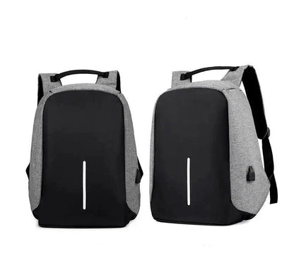 Mandotos multi-functional water-resistant USB charging computer notebook backpack bag with multiple compartments and padded straps.