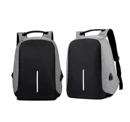 Mandotos multi-functional water-resistant USB charging computer notebook backpack bag with multiple compartments and padded straps.