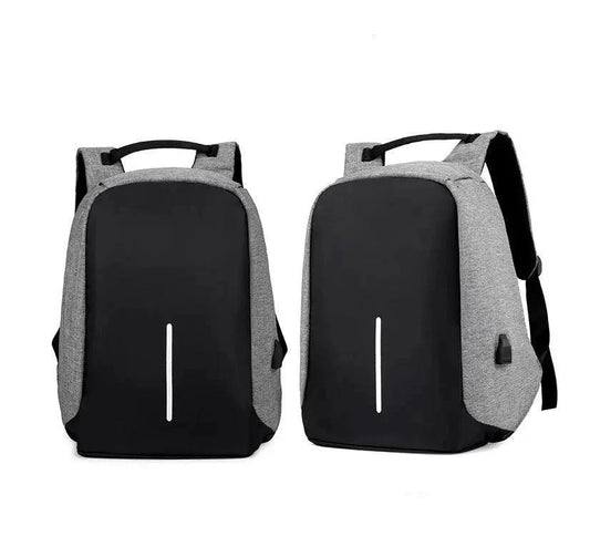 Mandotos multi-functional water-resistant USB charging computer notebook backpack bag with multiple compartments and padded straps.