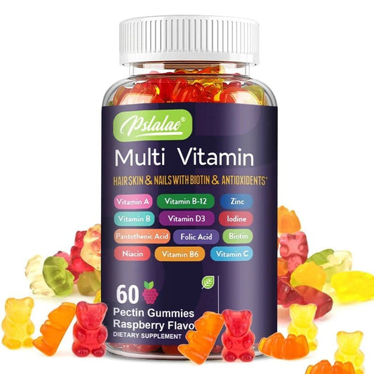 Mandotos multivitamin gummies with vitamins and minerals, boosting energy, immune support, and antioxidants in a 60-gummy bottle.