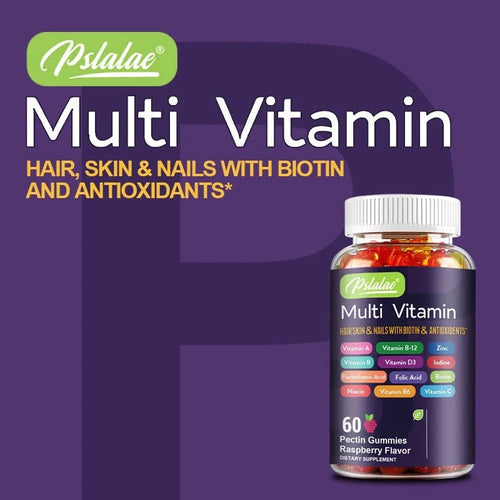 Mandotos multivitamin gummies with vitamins and minerals to boost energy, support immunity, and provide antioxidants in a 60-gummy bottle.