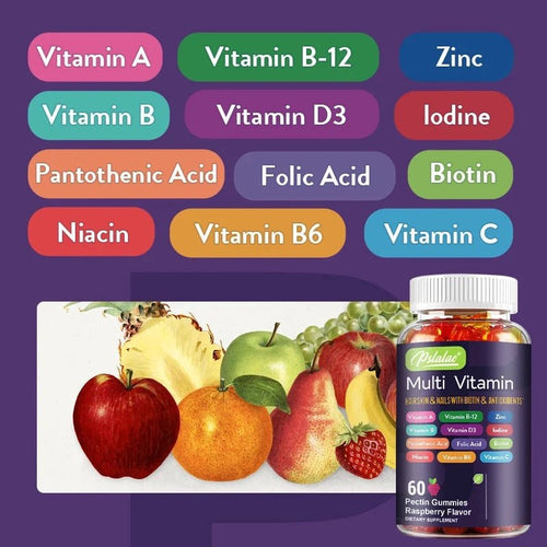 Mandotos multivitamin gummies with vitamins and minerals, boosting energy, immune support, and antioxidants in a 60-gummy bottle.