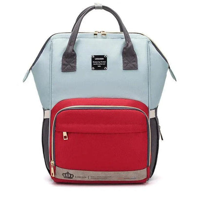 Mandotos Mummy Maternity Bag with multiple compartments, stylish design, and adjustable straps for new moms.