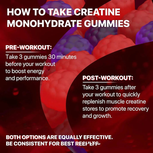 Mandotos Muscle Boost Gummies in a jar, showing the colorful gummy supplements designed to support muscle growth and recovery.