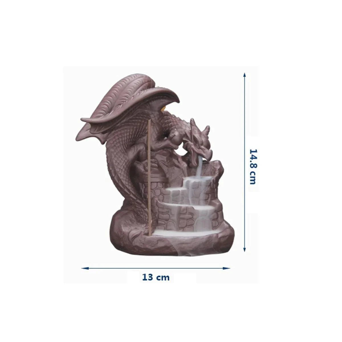 Mandotos Mystic Dragon Incense Tower with intricate dragon design and multiple incense holders, decorative and functional for aromatherapy.