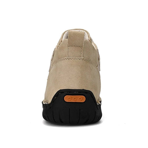 Mandotos handmade leather casual men's sneakers with breathable design, ankle boots, outdoor suitable, stylish men's leather shoes.