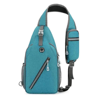 Mandotos men's multifunctional shoulder crossbody bag in durable canvas, featuring a compact messenger and chest bag design.