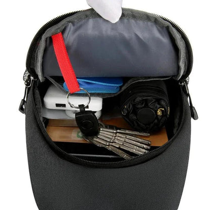 Mandotos men's multifunctional shoulder crossbody bag made of durable canvas with multiple compartments and adjustable strap.