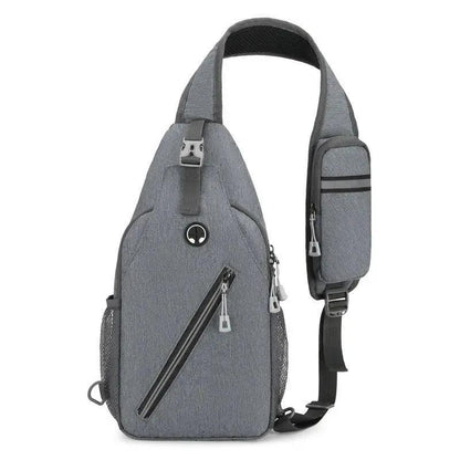 Mandotos men's multifunctional canvas shoulder crossbody bag with adjustable strap and multiple compartments for everyday use.