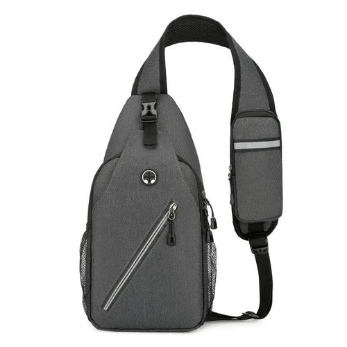 Mandotos men's multifunctional shoulder crossbody bag made of durable canvas with multiple compartments and adjustable strap.
