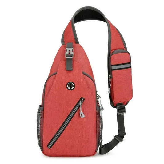 Mandotos men's multifunctional canvas shoulder crossbody bag with adjustable strap and multiple compartments.