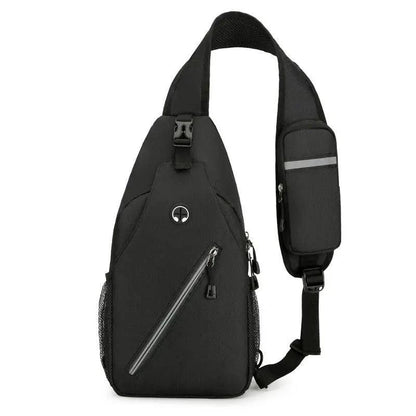 Mandotos men's multifunctional canvas shoulder crossbody bag with adjustable strap, durable design, and multiple compartments.