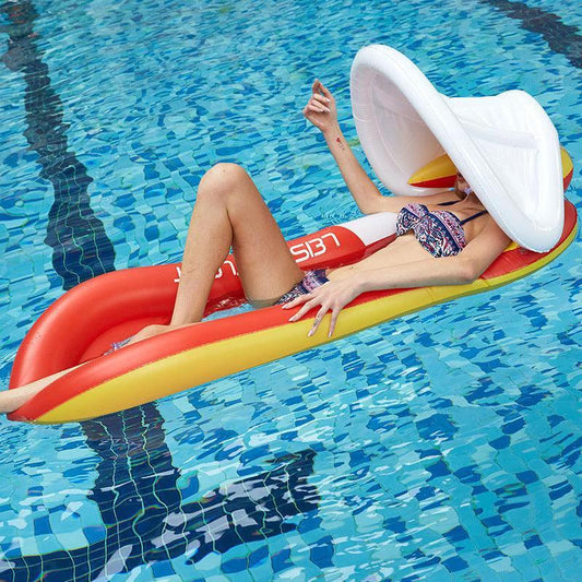 Mandotos New Spot Net Hammock Floating Row for summer parties, featuring mesh design and comfortable lounging for outdoor relaxation.
