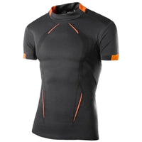 Mandotos men's summer gym breathable T-shirt, quick-drying jogging and training tee for running and fitness activities.