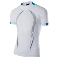 Mandotos men's summer gym T-shirt, breathable, quick-drying jogging and training tee for running and fitness.