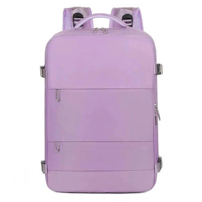 Mandotos large-capacity travel backpack for women with dry and wet compartments, ideal for college students and travelers.