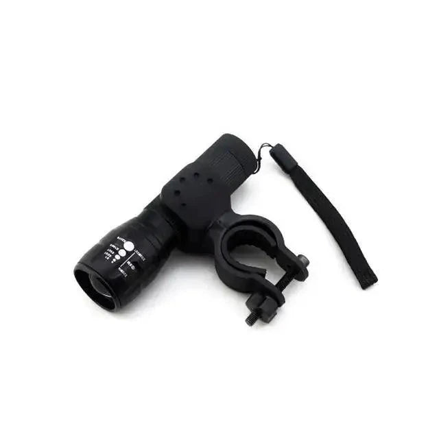 Mandotos Night Rider LED front bike light displaying bright illumination for high visibility and safe riding.