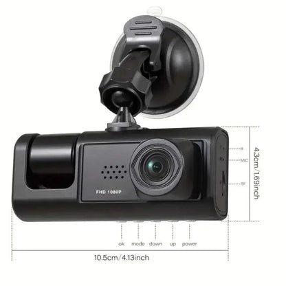 MANDOTOS night vision dash recorder capturing clear footage with infrared LEDs for enhanced visibility during nighttime driving.