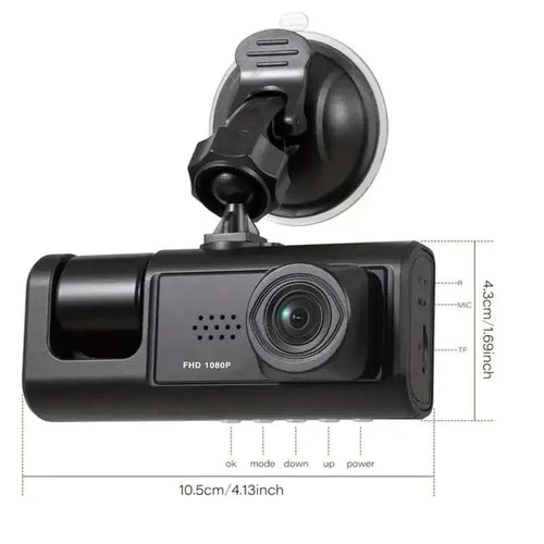 MANDOTOS night vision dash recorder capturing clear footage with infrared LEDs for enhanced visibility during nighttime driving.
