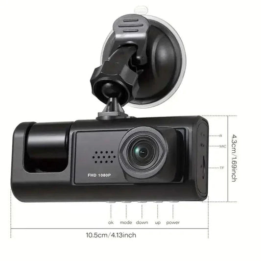MANDOTOS night vision dash recorder capturing clear footage with infrared LEDs for enhanced visibility during nighttime driving.
