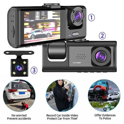 Mandotos night vision dash recorder capturing road scenes with infrared technology for enhanced low-light visibility.