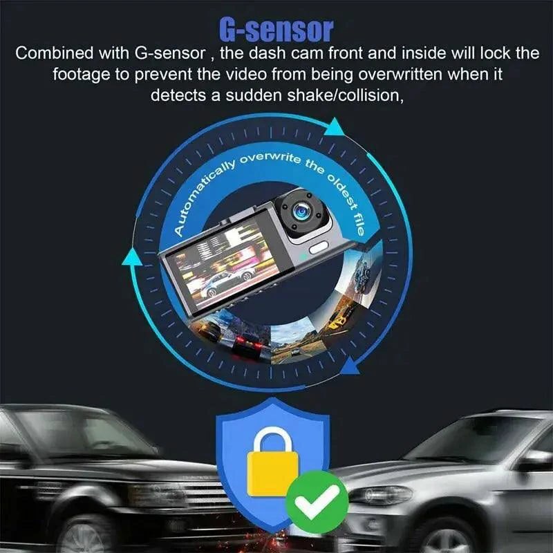 Mandotos night vision dash recorder capturing clear footage with infrared lights for enhanced visibility during night driving.