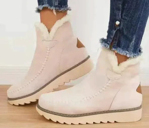 Mandotos non-slip warm winter boots with cozy fur lining and rugged soles, designed for cold weather and snowy conditions.