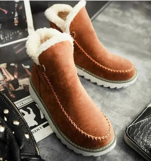Mandotos non-slip warm winter boots with sturdy soles and cozy fur lining for cold weather comfort.