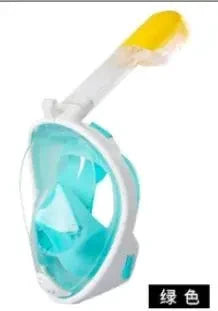 Mandotos OceanView snorkel mask with 180° panoramic vision, featuring soft silicone skirt and adjustable strap for underwater adventures.