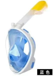 Mandotos OceanView snorkel mask with 180° panoramic vision, featuring a clear silicone skirt and adjustable straps for underwater exploration.