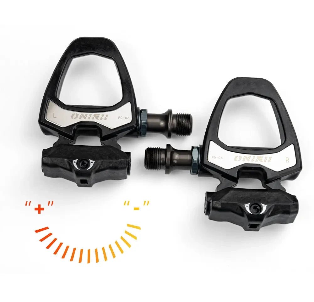 Mandotos ONIRII PD-06 carbon lock pedals for cycling, featuring lightweight design and secure grip for performance riding.