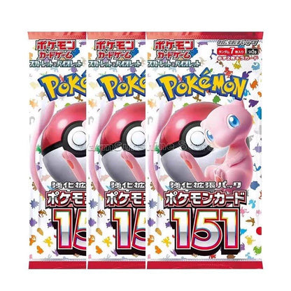 Japanese edition Pokémon TCG cards from Mandotos, including SV1V, SV1A, SV2D, SV2P, 151, SV3, and SV3A single-pack trading cards.